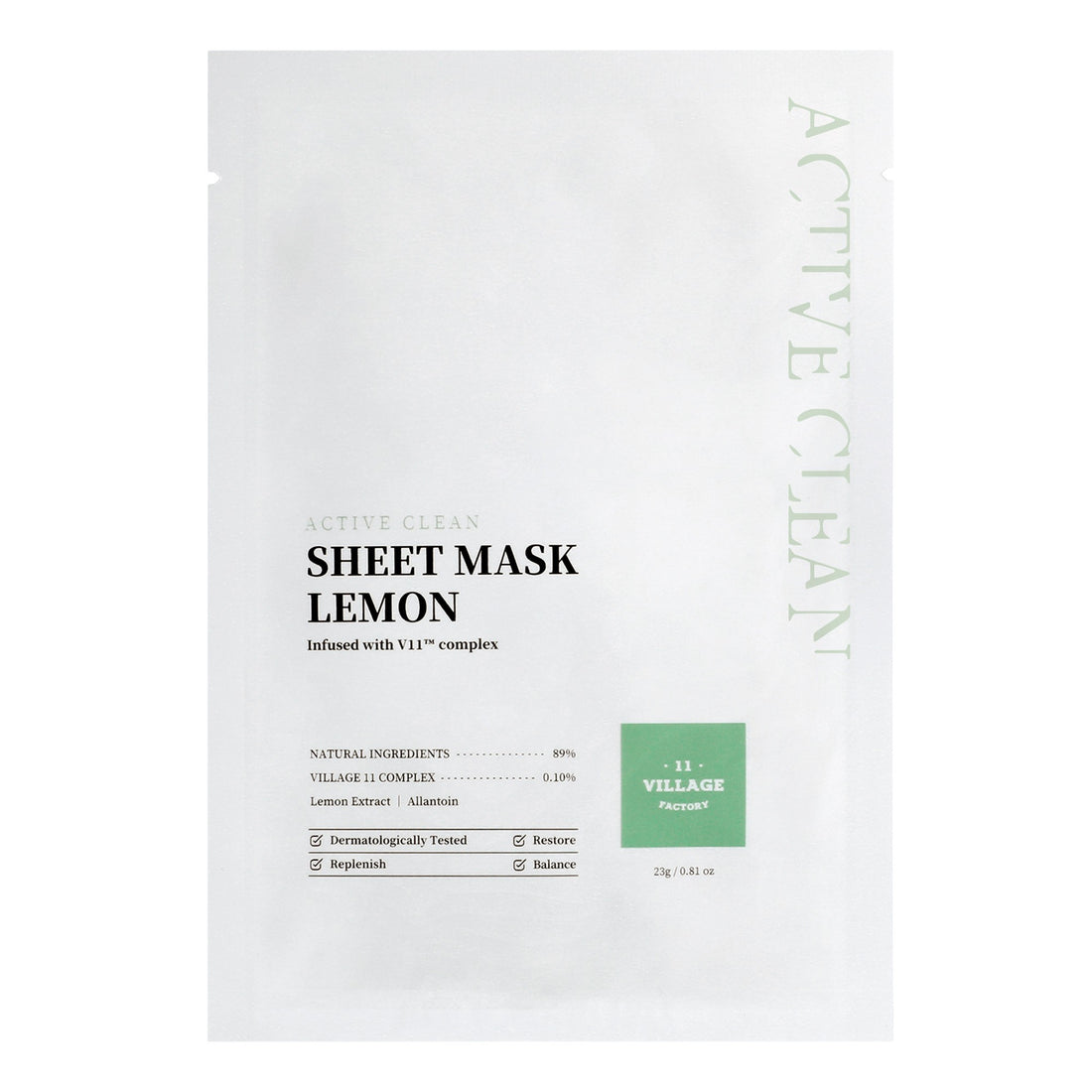 ACTIVE CLEAN SHEET MASK LEMON